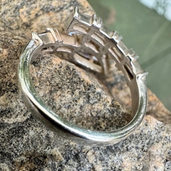 Sterling Silver, CZ, ESPO, Joseph Esposito, Ring Size 5 3/4, 4 Grams - Picture 5 of 10